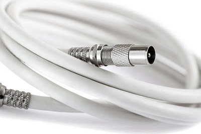 White coaxial cable