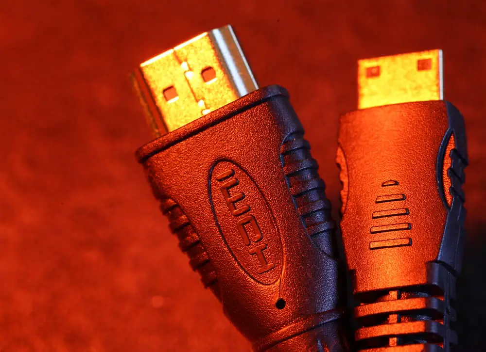 Two HDMI cables side by side
