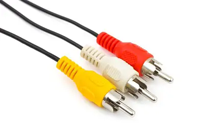 RCA connectors (yellow, white, red)